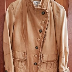 Scully soft tan leather jacket